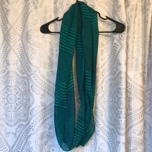 Green cloth infinity scarf